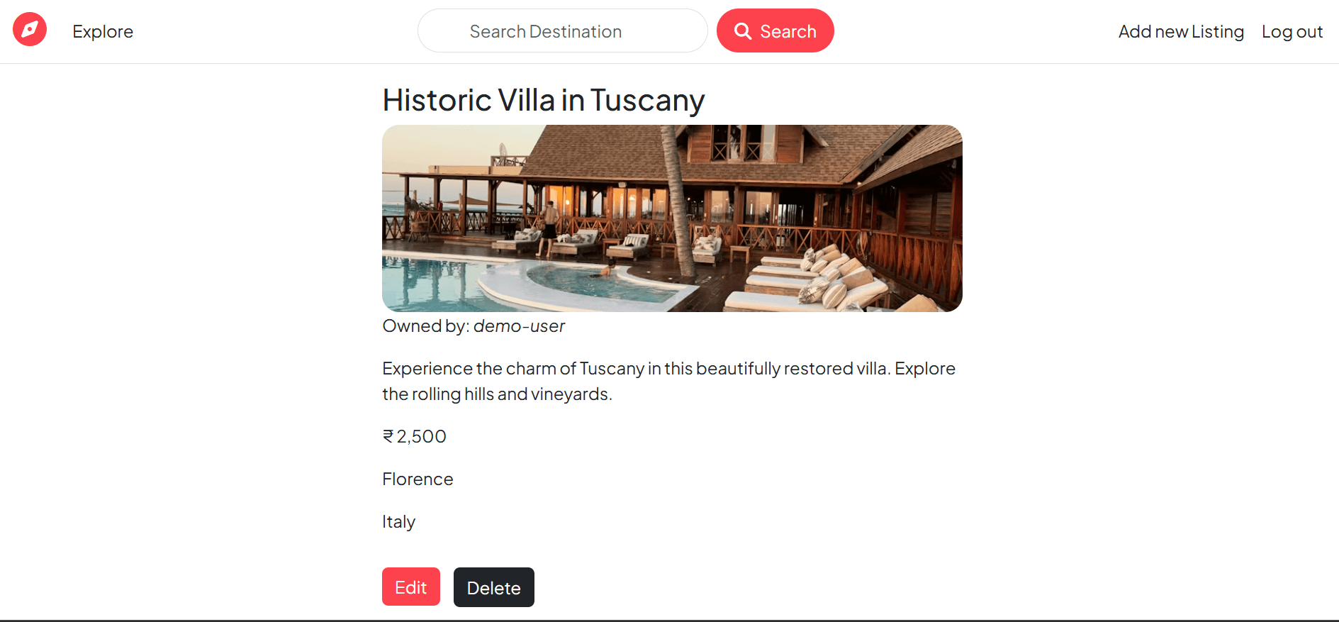 Wanderlust — Airbnb Clone